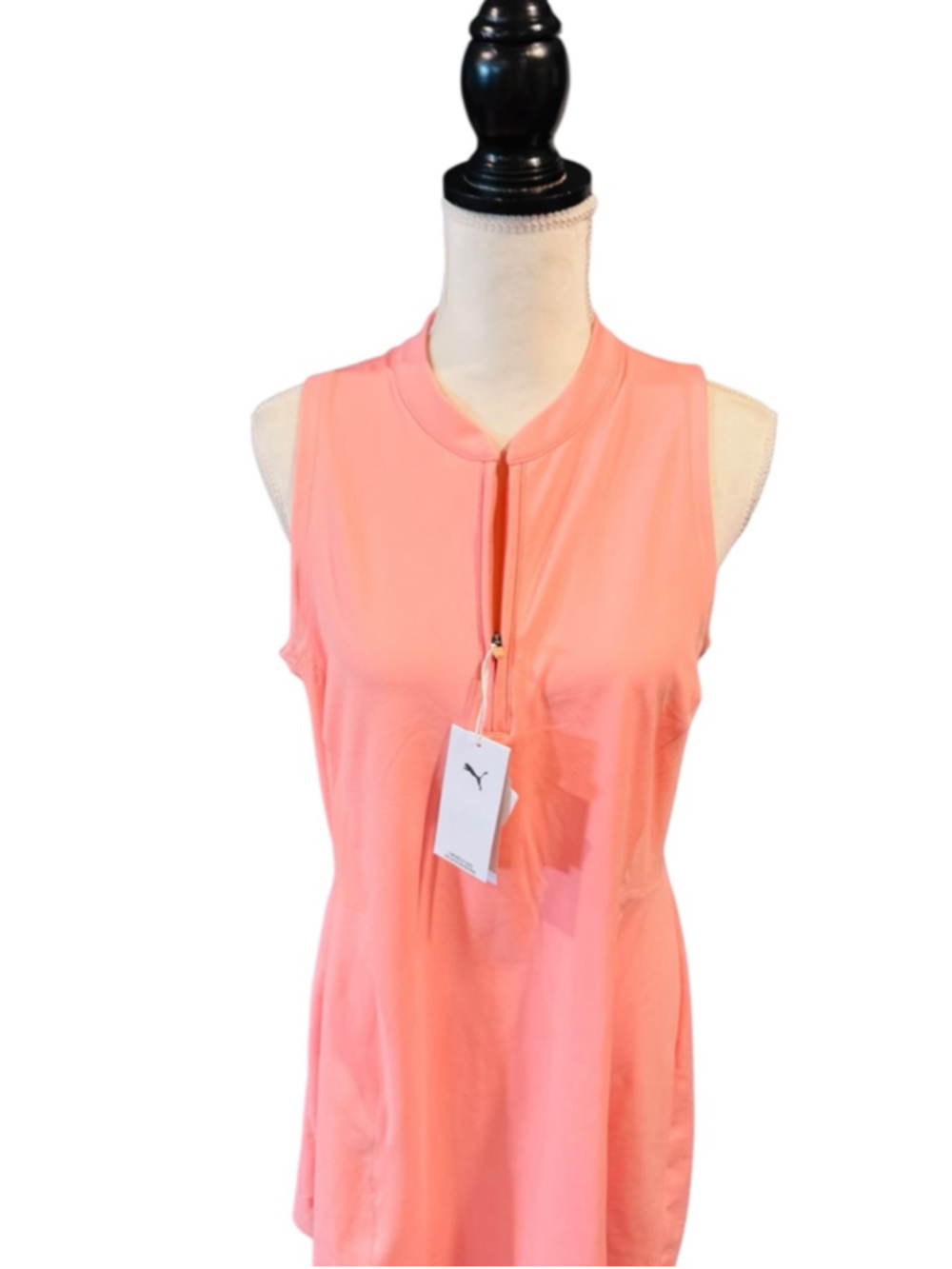 Women's Puma Pink Sleeveless Golf Dress L with shorts - Picture 4 of 6